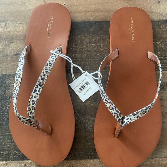 American Eagle Outfitters Shoes - NWT American Eagle Women’s Leopard Flip Flops 10